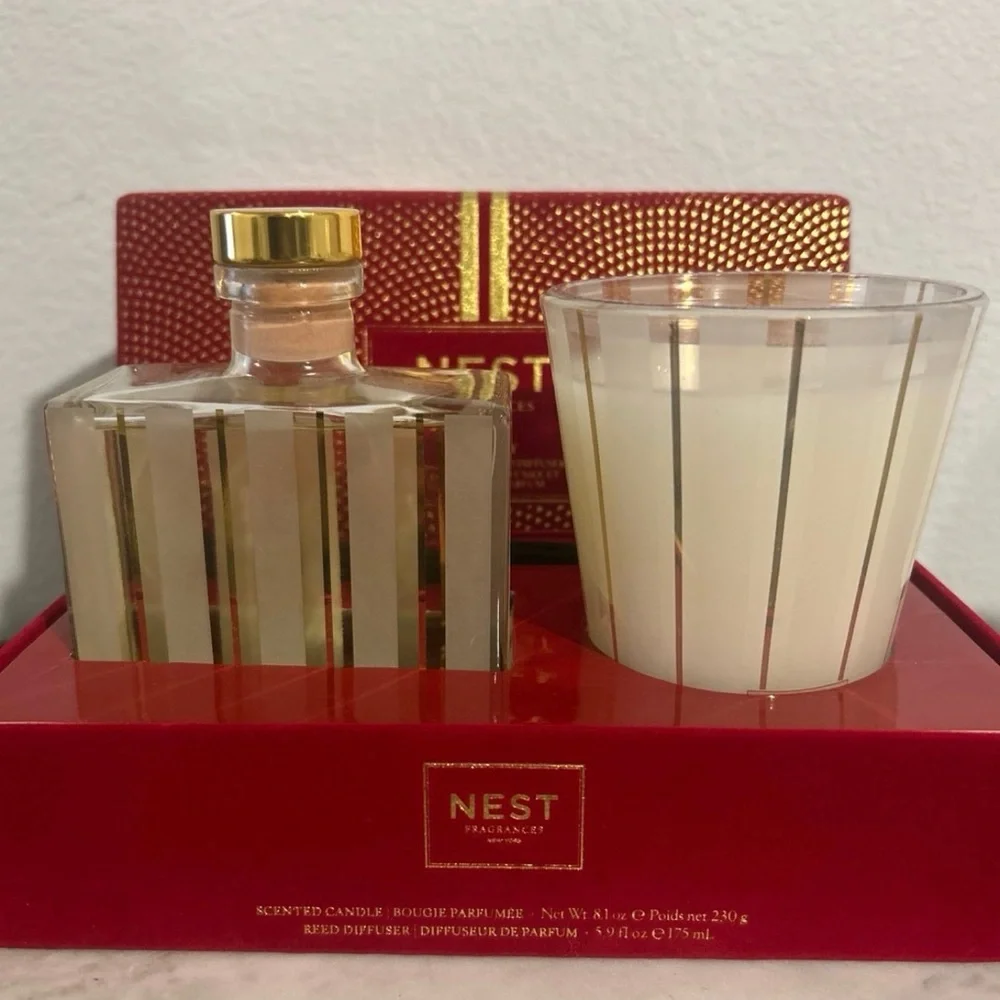 NEST Fragrances Holiday Scented Candle & Reed Diffuser Set